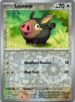 🔥Pokemon - Lechonk - Reverse Holo - 182/197 - Obsidian Flames - (NM)🔥 - Image 1