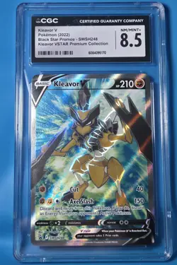 Pokemon Kleavor V Black Star Promo SWSH248 Full Art Holo CGC 8.5 - Image 1