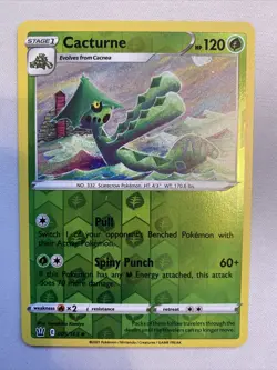 Pokemon Sword & Shield Battle Styles Cacturne Reverse Holo 5/163 Pack Fresh - Image 1
