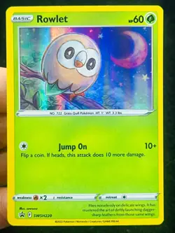 Rowlet SWSH220 - Black Star Promo - Owl Moon shot - Sowsow - LP - NM - Pokemon - Image 1