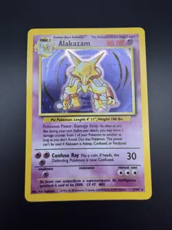 Alakazam 1/102 - Unlimited Holo - Base Set - MP - Image 1