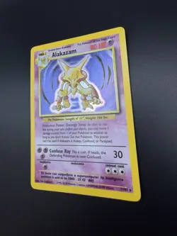 Alakazam 1/102 - Unlimited Holo - Base Set - MP - Image 3