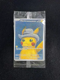Pokemon Van Gogh Museum Pikachu with Grey Felt Hat SVP EN 085 Promo Sealed FL89 - Image 1