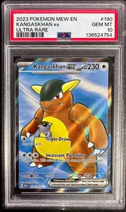 2023 Pokemon Kangaskhan ex 190/165 PSA 10 GEM MINT Ultra Rare 151 Mew - Image 1