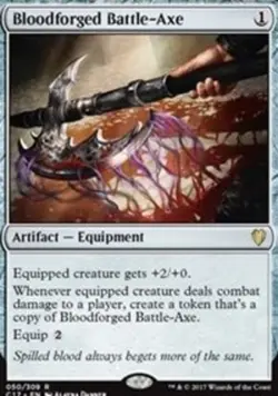 1x Bloodforged Battle-Axe NM-Mint, English Commander 2017 MTG Magic - Image 1