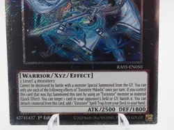 Exosister Mikailis RA05-EN050 Platinum Secret Rare 1st Edition YuGiOh TCG Card - Image 2