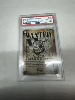 One Piece Buggy OP09-051 SP Wanted Poster Alternative Alt Art PSA 10 English - Image 1