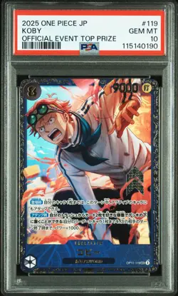 Koby One Piece 2025 Official Event Top Prize Promo Japanese OP11-119 SEC PSA 10 - Image 1