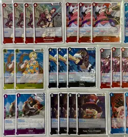 MASSIVE One Piece OP-15 ALL HOLO R RARE LOT X50 MONKEY D LUFFY NAMI NICO ROBIN - Image 2