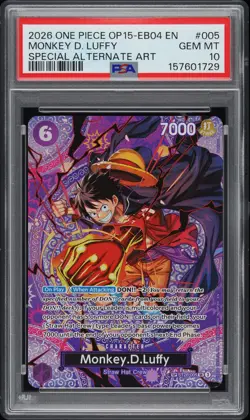 2026 ONE PIECE ADVENTURE ON KAMI'S ISLAND SPECIAL AA #005 MONKEY D. LUFFY PSA 10 - Image 1
