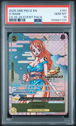 2025 ONE PIECE CHAMPIONSHIP 2025-26 EVENT PACK #101 O-NAMI PSA 10 - Image 1