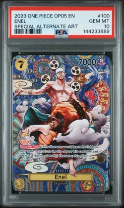 2023 One Piece OP05 En Enel Special Alternate Art #100 PSA 10 Gem - Image 1