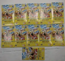 LOT OF 11 One Piece OP15-EB04 Adventure On Kami’s Island Sleeved Booster Pack - Image 1