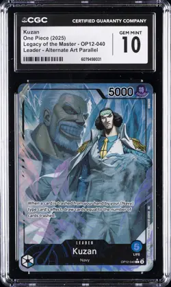 2025 ONE PIECE LEGACY OF THE MASTER ALTERNATE ART #OP12-040 KUZAN CGC 10 - Image 1