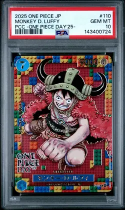 2025 ONE PIECE JPN PREMIUM COLLECTION ONE PIECE DAY'25 MONKEY D. LUFFY PSA 10 - Image 1