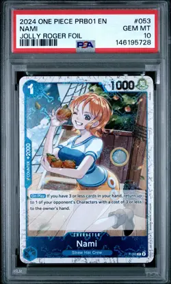 2024 ONE PIECE PRB01-PREMIUM BOOSTER -THE BEST-JOLLY ROGER FOIL #053 NAMI PSA 10 - Image 1