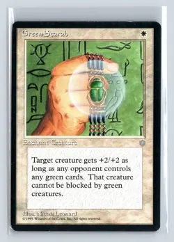 GREEN SCARAB - MTG Magic the Gathering Card - Ice Age - Uncommon - Image 1