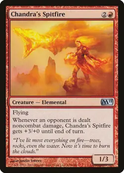 Chandra's Spitfire 1x FOIL MTG M11 Core Set Uncommon MINT red - Image 1