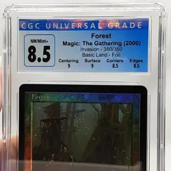 MTG - Invasion - Forest - Foil - Graded - CGC 8.5 - Image 4