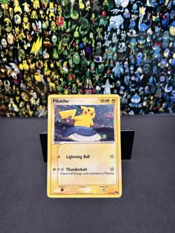 2007 Vintage Pokemon Pikachu 12/17 - Pop Series 5 w/ Holo Swirl 🌀 - Image 5