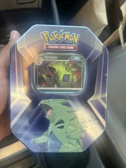 Pokemon TCG: Triple Whammy Collectors Tin Tyranitar - New - Image 1