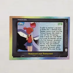 2000 Topps Pokemon Series 2 Episode CardEP18 Tentacool and Tentacruel Foil Holo - Image 3