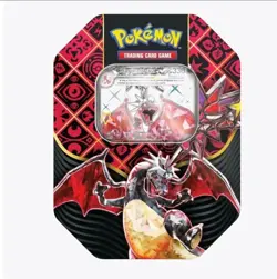 POKEMON FACTORY SEALED SCARLET & VIOLET PALDEAN FATES SHINY CHARIZARD SMALL TIN - Image 1