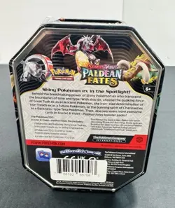 POKEMON FACTORY SEALED SCARLET & VIOLET PALDEAN FATES SHINY CHARIZARD SMALL TIN - Image 3