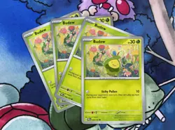 4X Budew 004/131 Prismatic Evolutions Pokemon TCG Playset NM - Image 1