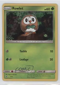 Rowlet Pokemon McDonald's Collection 6 Happy Meal Promo #1 - Image 1