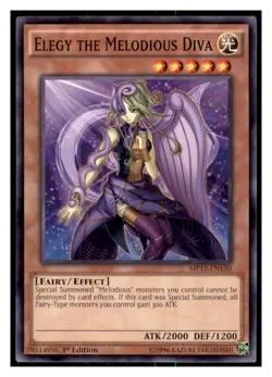Yugioh Elegy the Melodious Diva #MP15-EN130 2015 Mega-Tins Mega Pack LP - Image 1