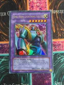 Yu-Gi-Oh! Evil Hero Lightning Golem GLAS-EN039 1st Edition Ultra Rare NM/LP - Image 1