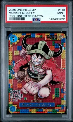 2025 ONE PIECE JPN PREMIUM COLLECTION ONE PIECE DAY'25 MONKEY D. LUFFY PSA 9 - Image 1