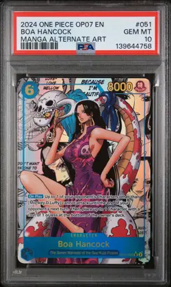 2024 ONE PIECE 500 YEARS IN THE FUTURE MANGA ALT ART #051 BOA HANCOCK PSA 10 - Image 1
