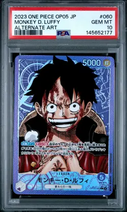 2023 ONE PIECE JAPANESE OP05-AWAKENING OF THE NEW ERA MONKEY D. LUFFY PSA 10 - Image 1