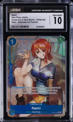 2024 ONE PIECE EMPERORS IN NEW WORLD ALT ART #OP09-50 NAMI CGC 10 GEM MINT - Image 1
