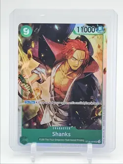SHANKS 2024 ONE PIECE GREEN UTA SUPER RARE ST16-004 Q5690 - Image 1