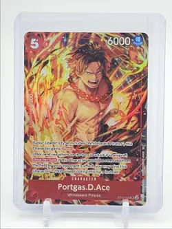 PORTGAS D. ACE 2024 ONE PIECE RED EDWARD NEWGATE SUPER RARE ST15-005 Q5690 - Image 1