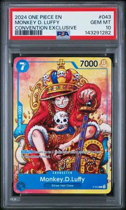 2024 ONE PIECE PROMOS CONVENTION EXCLUSIVE #043 MONKEY D. LUFFY PSA 10 - Image 1