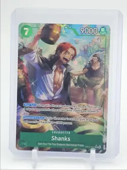 SHANKS 2026 ONE PIECE THE AZURE SEA'S SEVEN RARE ALT ART OP14-027 Q5690 - Image 1