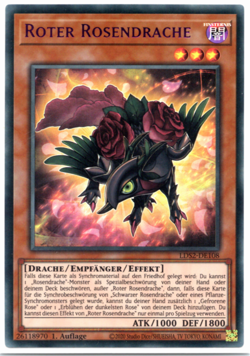 Red Rose Dragon - LDS2-DE108 - Purple Ultra Rare - 1st Edition - Yugioh G - Image 1