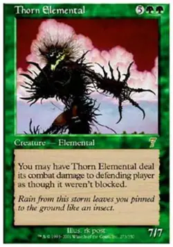 Thorn Elemental -Foil Medium Play MTG 7th Edition - Image 1