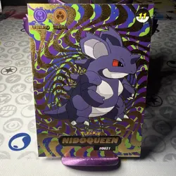 Shadow Box hit Crystal Card Collection Nidoqueen NON-TCG Pokemon Card Nintendo - Image 1