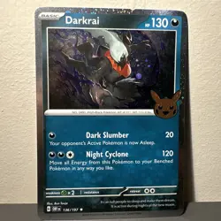 Pokemon Card Halloween Trick Or Trade 2024 Darkrai 136/197 Cosmos Holo Rare NM - Image 1