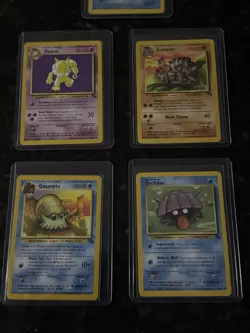 Pokemon TCG Fossil 1999 5 Card Lot – Omastar, Hypno, Graveler, Omanyte, Shellder - Image 3
