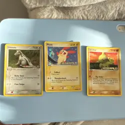 Pokemon TCG Linoone Plusle Larvitar EX Emerald 2005 Lot of 3 Cards - Image 1