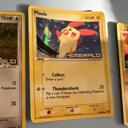 Pokemon TCG Linoone Plusle Larvitar EX Emerald 2005 Lot of 3 Cards - Image 5