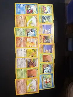 Vintage 1999 Pokemon 16 Card Lot Jungle Base, Set Fillers Rapidash Cubone Etc - Image 1