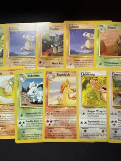 Vintage 1999 Pokemon 16 Card Lot Jungle Base, Set Fillers Rapidash Cubone Etc - Image 3