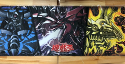 YuGiOh official Playmat Jump Festa 2021 limited Egyptian God Obelisk Osiris Ra - Image 5